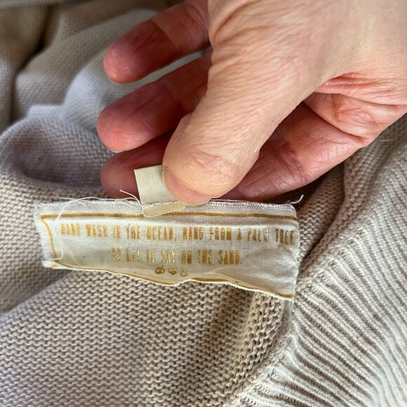 Jen's Pirate Booty Size M/L Beige Knit Jumpsuit Pockets Long Sleeve - Picture 3 of 13